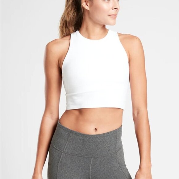 Athleta Tops - Athleta Conscious Crop White Small